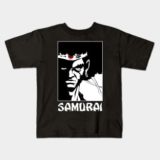 Afro Hair Japan Samurai Kids T-Shirt